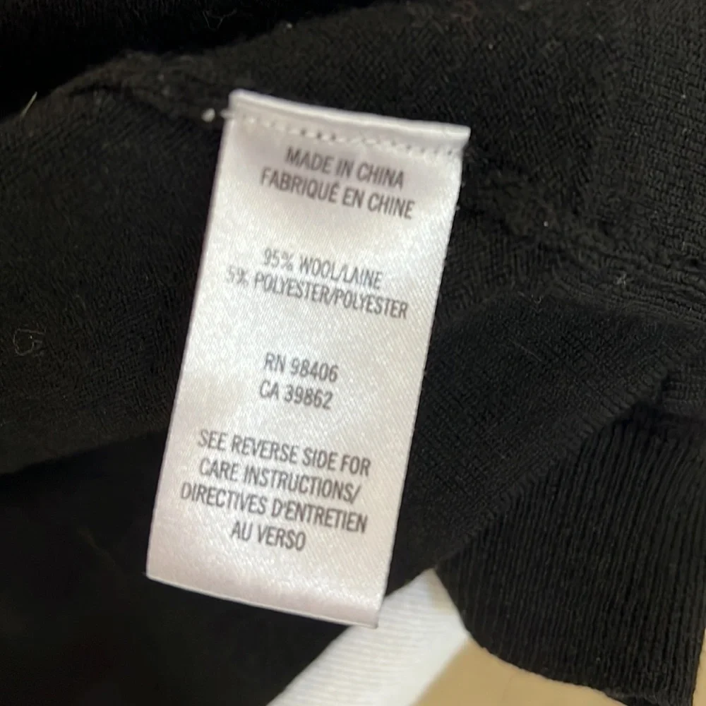 Theory Black Wool Open Drape Cardigan Sweater - Picture 8 of 8